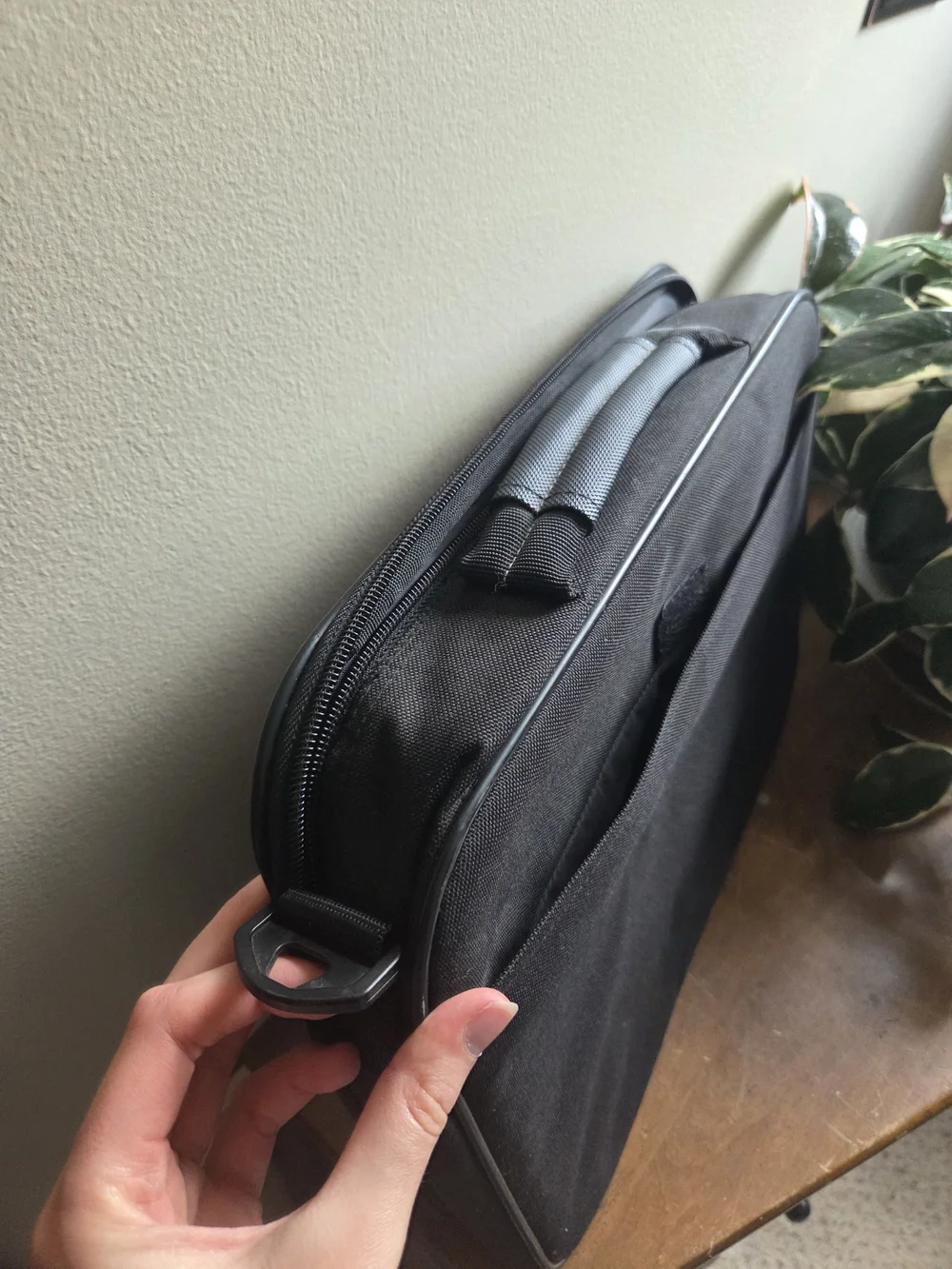Black Laptop Briefcase Bag - Compact Professional Carry